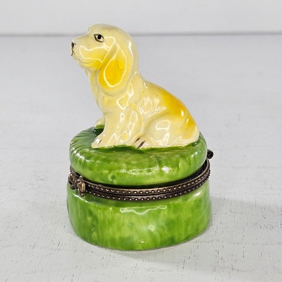 Greenbrier International Golden Retriever Dog Trinket Box Cocker Spaniel - Picture 2 of 8